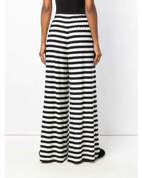 Бело-черные широкие брюки от Norma Kamali