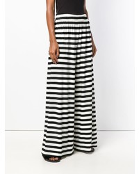 Бело-черные широкие брюки от Norma Kamali