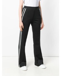 Бело-черные широкие брюки от Moncler