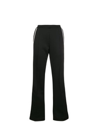 Бело-черные широкие брюки от Moncler