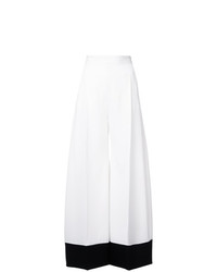 Бело-черные широкие брюки от Racil