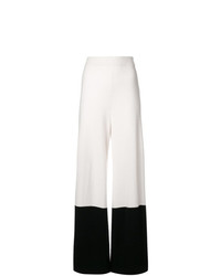 Бело-черные широкие брюки от Temperley London