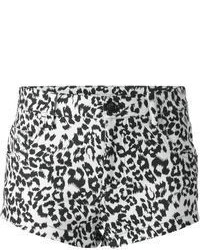 Женские бело-черные шорты с леопардовым принтом от Au Jour Le Jour