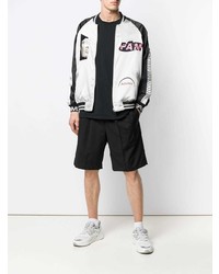 Мужской бело-черный бомбер от Perks And Mini