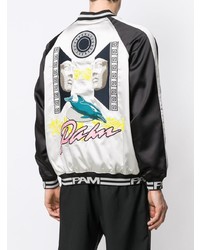 Мужской бело-черный бомбер от Perks And Mini