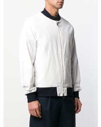 Мужской бело-черный бомбер от Maison Flaneur