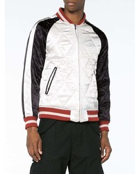 Мужской бело-черный бомбер от Wacko Maria