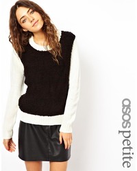Женский бело-черный вязаный свитер от Asos Petite