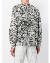Мужской бело-черный вязаный свитер от Isabel Marant