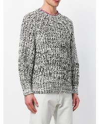 Мужской бело-черный вязаный свитер от Isabel Marant