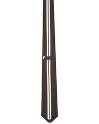 Мужской бело-черный галстук в вертикальную полоску от Givenchy