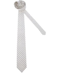 Мужской бело-черный галстук в горошек от Dolce & Gabbana