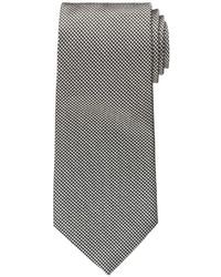 Бело-черный галстук с узором "гусиные лапки"