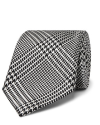Мужской бело-черный галстук с узором "гусиные лапки" от Tom Ford