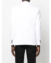 Мужской бело-черный двубортный пиджак от Tonello