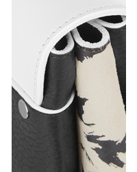 Бело-черный кожаный клатч от Proenza Schouler