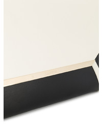 Бело-черный кожаный клатч от Lanvin