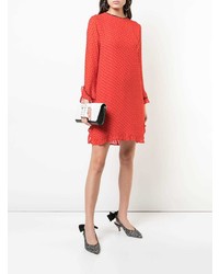 Бело-черный кожаный клатч от Perrin Paris