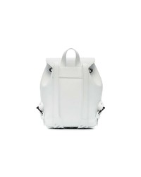 Женский бело-черный кожаный рюкзак от Off-White