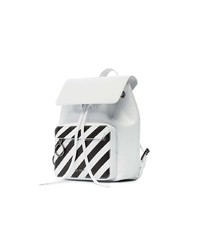 Женский бело-черный кожаный рюкзак от Off-White