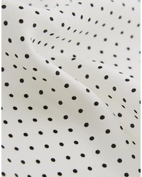 Бело-черный нагрудный платок в горошек от Asos