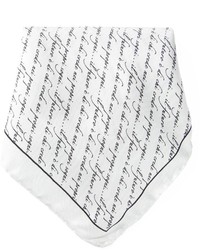 Бело-черный нагрудный платок с принтом от fe-fe