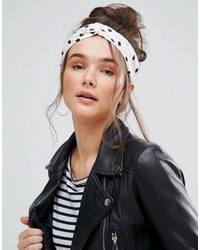 Бело-черный ободок/повязка