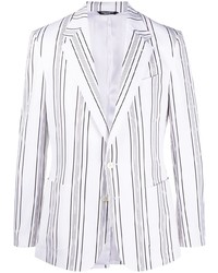 Мужской бело-черный пиджак в вертикальную полоску от Dolce & Gabbana