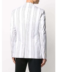 Мужской бело-черный пиджак в вертикальную полоску от Dolce & Gabbana