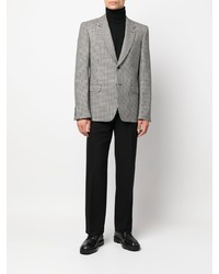 Мужской бело-черный пиджак с узором "гусиные лапки" от Alexander McQueen