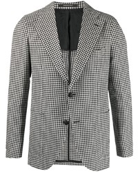 Мужской бело-черный пиджак с узором "гусиные лапки" от Tagliatore