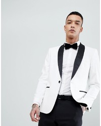 Мужской бело-черный пиджак от ASOS DESIGN