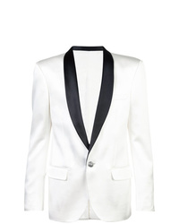 Мужской бело-черный пиджак от Balmain