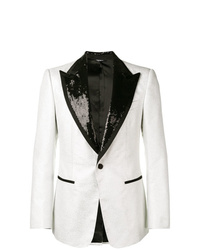 Мужской бело-черный пиджак от Dolce & Gabbana