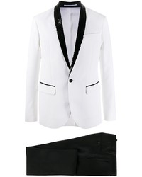 Мужской бело-черный пиджак от DSQUARED2
