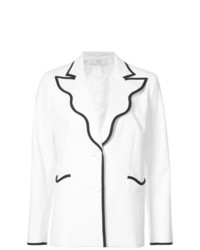 Женский бело-черный пиджак от Sara Battaglia