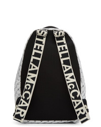 Женский бело-черный рюкзак из плотной ткани от Stella McCartney