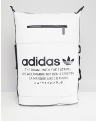 Мужской бело-черный рюкзак с принтом от adidas Originals