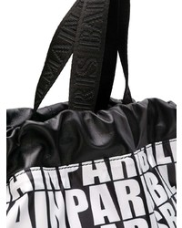 Мужской бело-черный рюкзак с принтом от Balmain