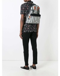 Мужской бело-черный рюкзак с принтом от Dolce & Gabbana