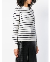 Женский бело-черный свитер с круглым вырезом в горизонтальную полоску от Rag & Bone