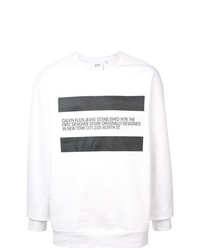 Мужской бело-черный свитшот с принтом от Calvin Klein Jeans Est. 1978