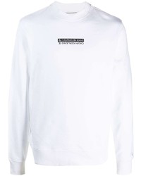 Мужской бело-черный свитшот с принтом от Calvin Klein Jeans