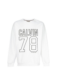 Мужской бело-черный свитшот с принтом от Calvin Klein Jeans
