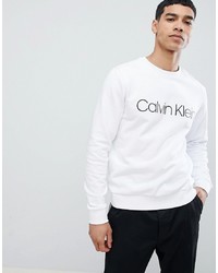 Мужской бело-черный свитшот с принтом от Calvin Klein