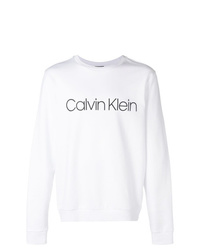 Мужской бело-черный свитшот с принтом от CK Calvin Klein
