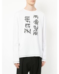 Мужской бело-черный свитшот с принтом от Zambesi