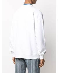 Мужской бело-черный свитшот с принтом от Moschino