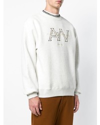 Мужской бело-черный свитшот с принтом от Alexander Wang