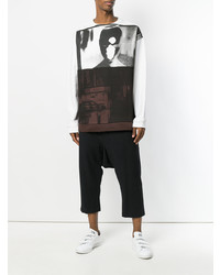 Мужской бело-черный свитшот с принтом от Raf Simons